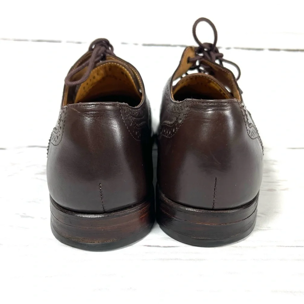 Footjoy 1857 Mens Wingtip Oxfords Size 10.5D‎ Brown Leather Shoes Rare.